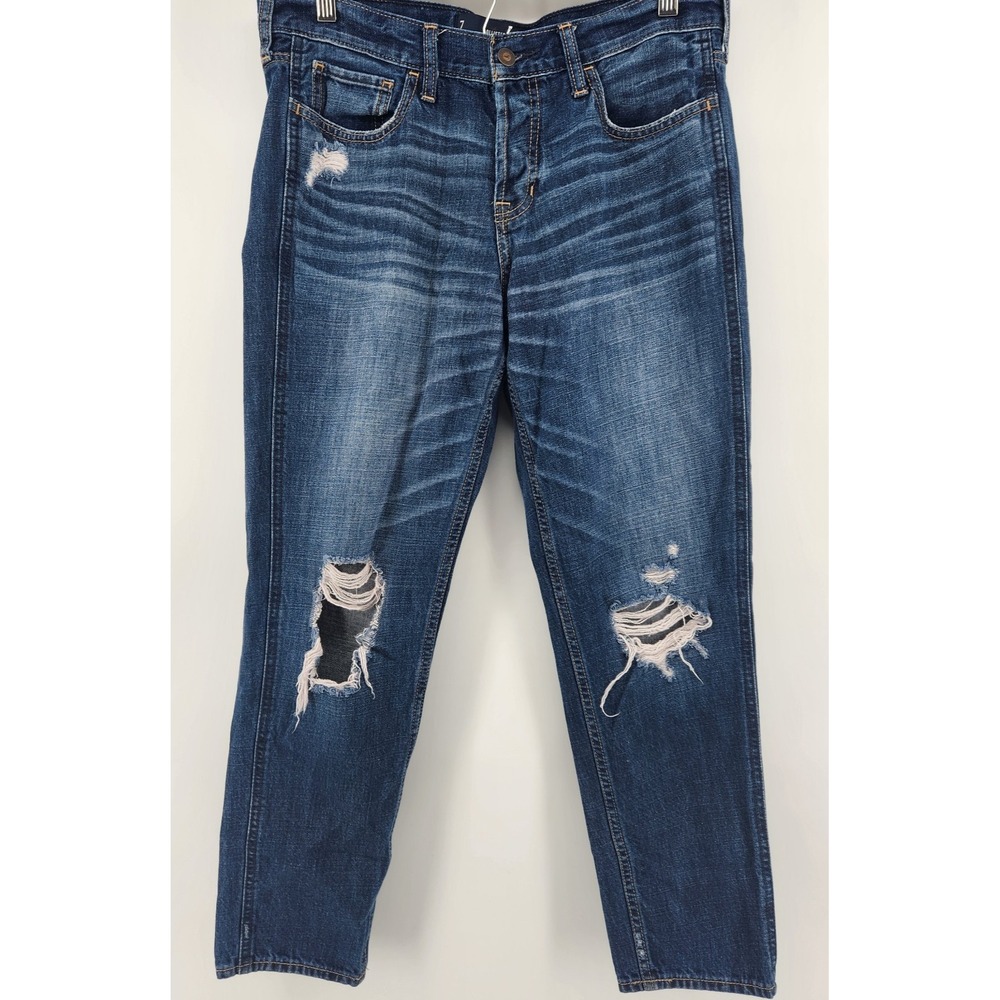Vintage Hollister Boyfriend‎ Jeans Womens Size 7 Blue Denim Distressed W28